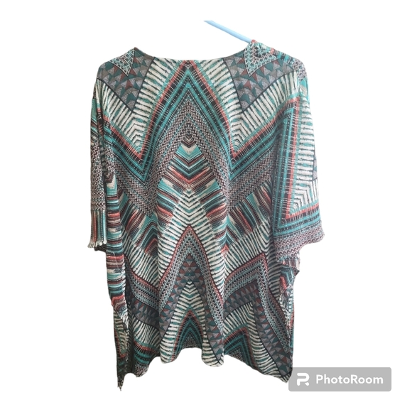 Catheri Womens oversized Bohemian Tribal Print 0x-1x - Picture 2 of 3